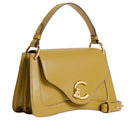 Damen-Henkeltasche COCCINELLE aus Leder Modell C-Me Calf Cocker Small in Seagrass