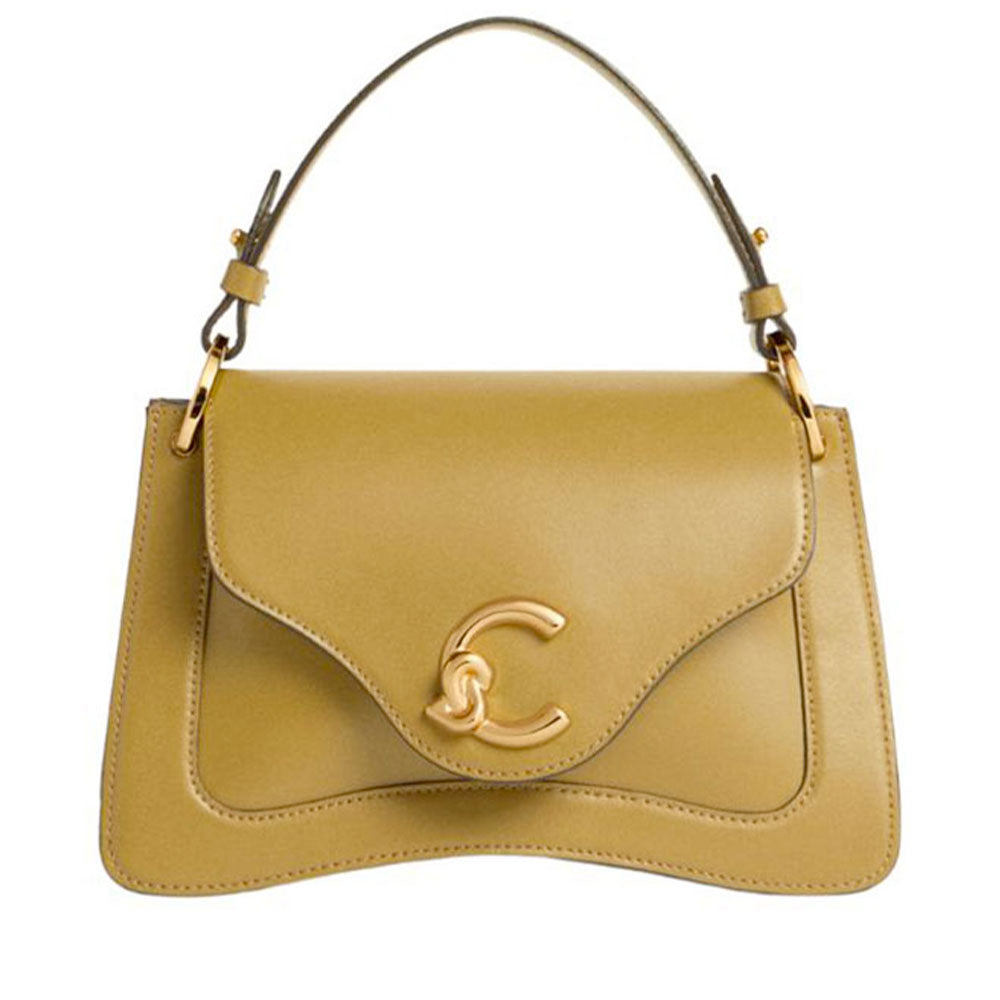 Borsa Donna a Mano COCCINELLE in Pelle linea C-Me Calf Cocker Small Colore Seagrass