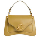 Damen-Henkeltasche COCCINELLE aus Leder Modell C-Me Calf Cocker Small in Seagrass