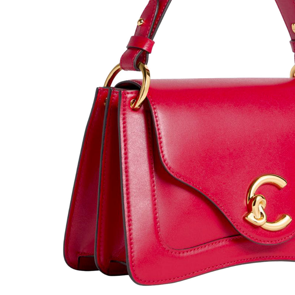 Borsa Donna a Mano COCCINELLE in Pelle linea C-Me Calf Cocker Small Colore Scarlet
