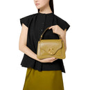 Damen-Henkeltasche COCCINELLE aus Leder Modell C-Me Calf Cocker Small in Seagrass