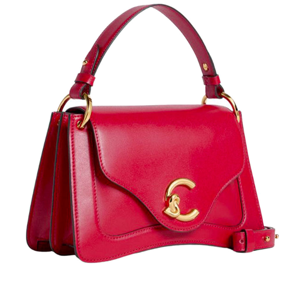 Borsa Donna a Mano COCCINELLE in Pelle linea C-Me Calf Cocker Small Colore Scarlet