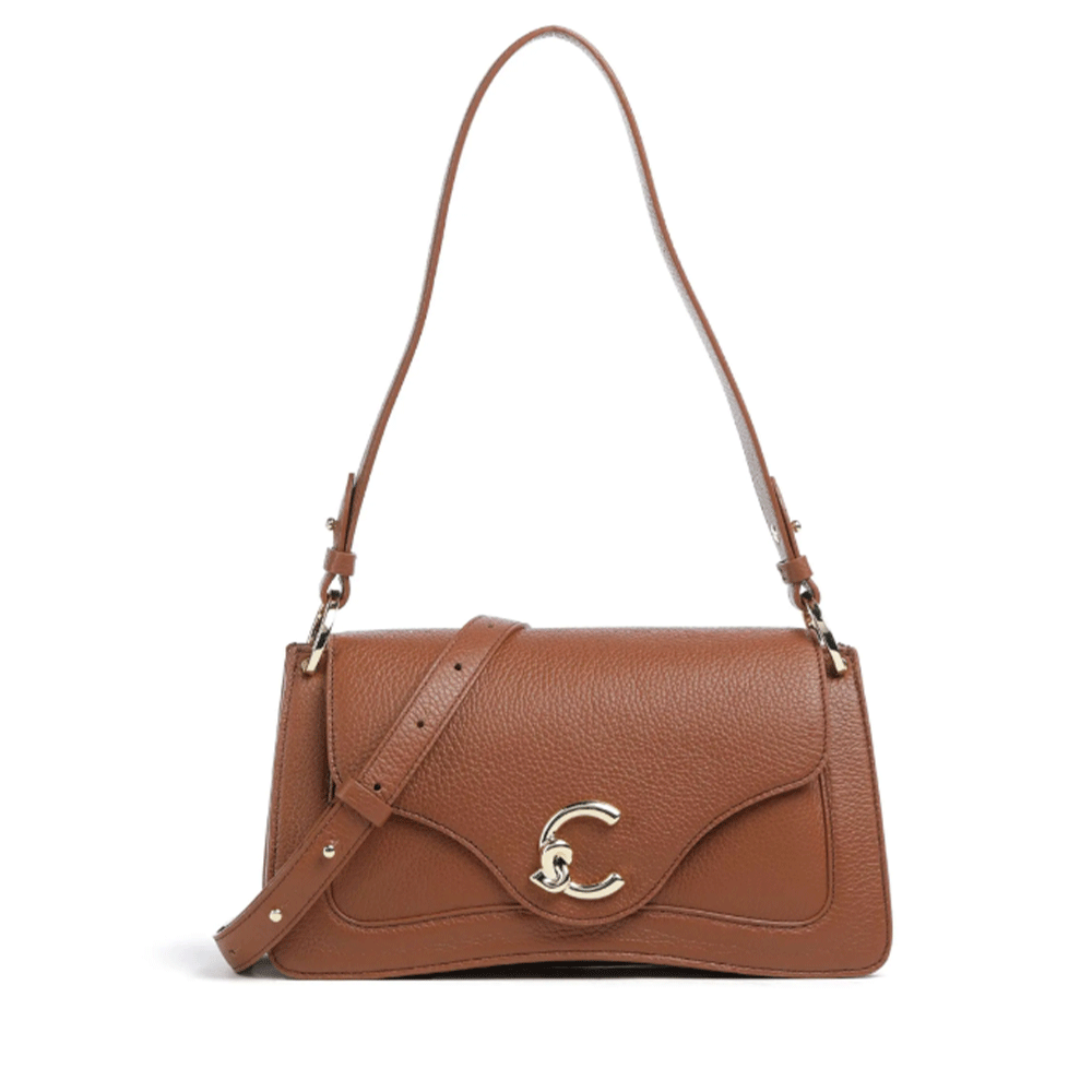 Borsa Donna a Spall COCCINELLE in Pelle linea C-Me Colore Cognac