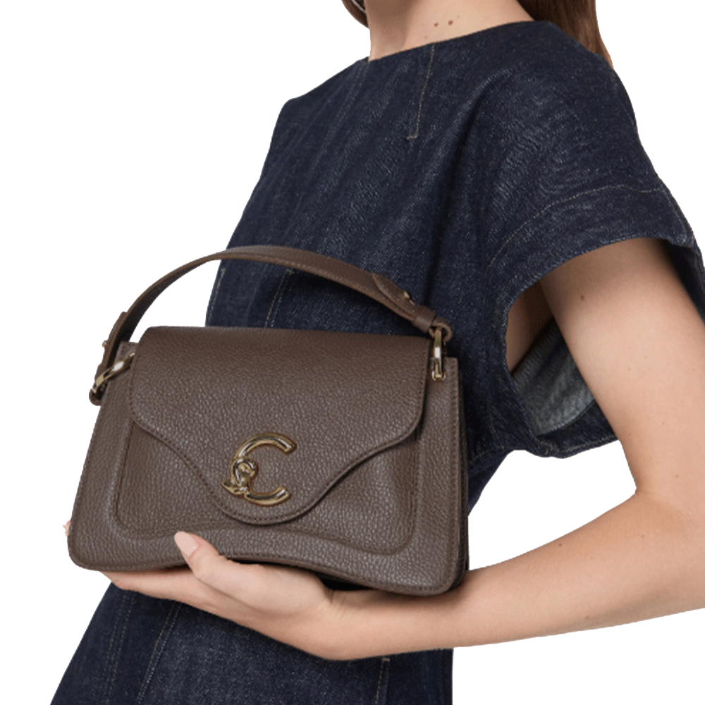 Borsa Donna a Mano COCCINELLE in Pelle linea C-Me Small Colore Cognac