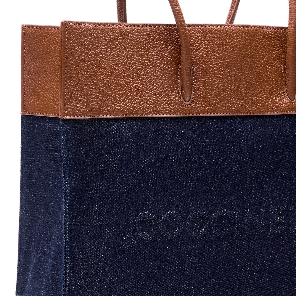 Coccinelle Myrtha Schultertasche Damen Denim - Cognac