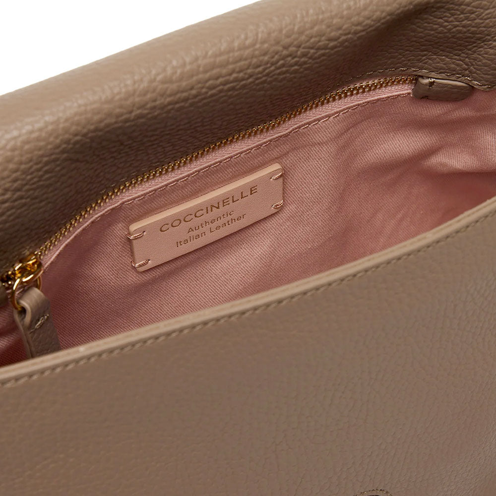 Borsa Donna a Tracolla COCCINELLE Linea Rebekka Colore Warm Taupe