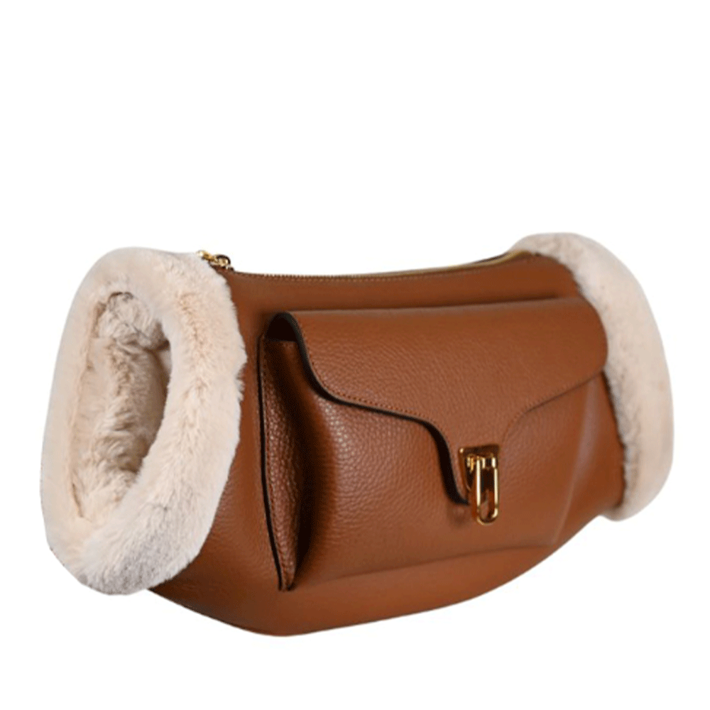 Borsa Donna a Tracolla COCCINELLE in Pelle linea Beat Artic Colore Cognac - Natural