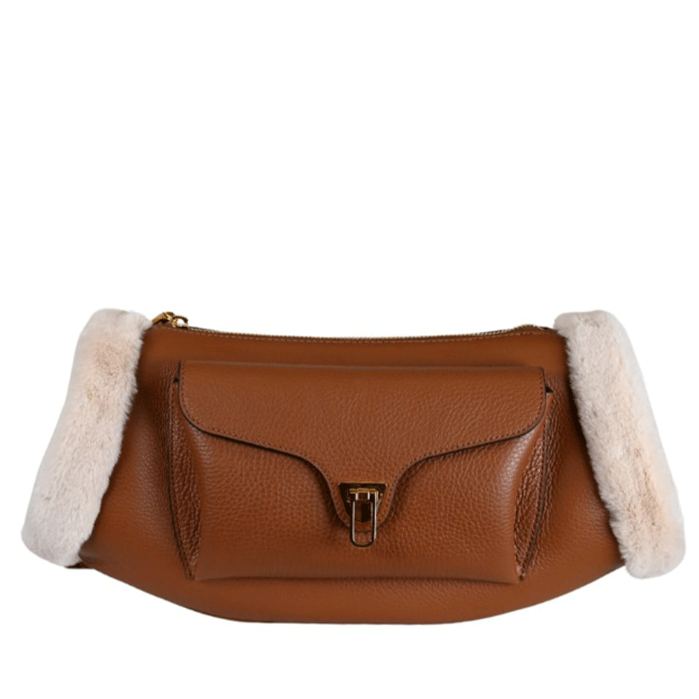 Borsa Donna a Tracolla COCCINELLE in Pelle linea Beat Artic Colore Cognac - Natural
