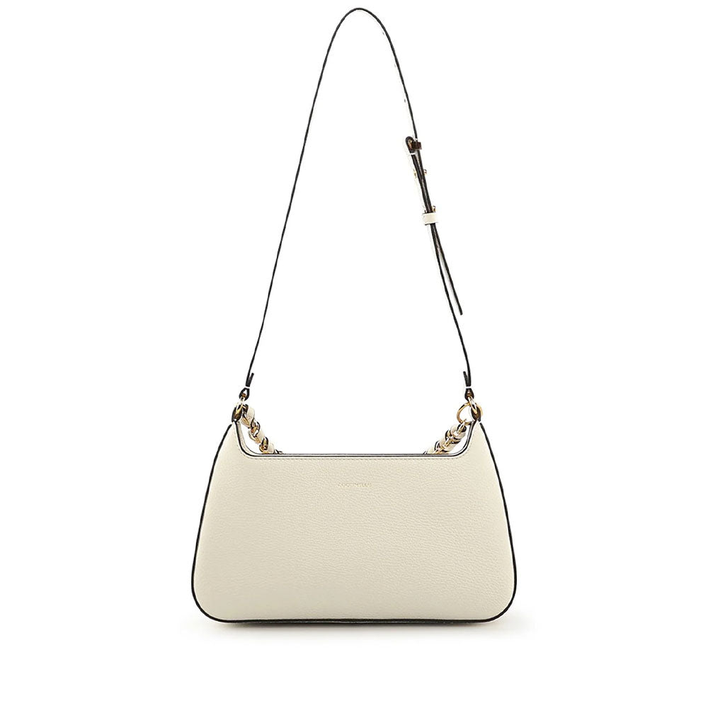 Damen-Henkeltasche COCCINELLE aus Leder Modell Beat Generation Medium in Perlmutt