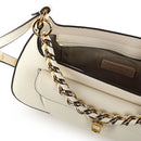 Damen-Henkeltasche COCCINELLE aus Leder Modell Beat Generation Medium in Perlmutt