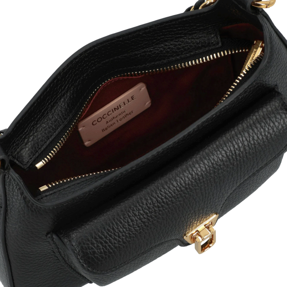 Borsa Donna a Spalla COCCINELLE in Pelle linea Beat Generation Small Colore Nero