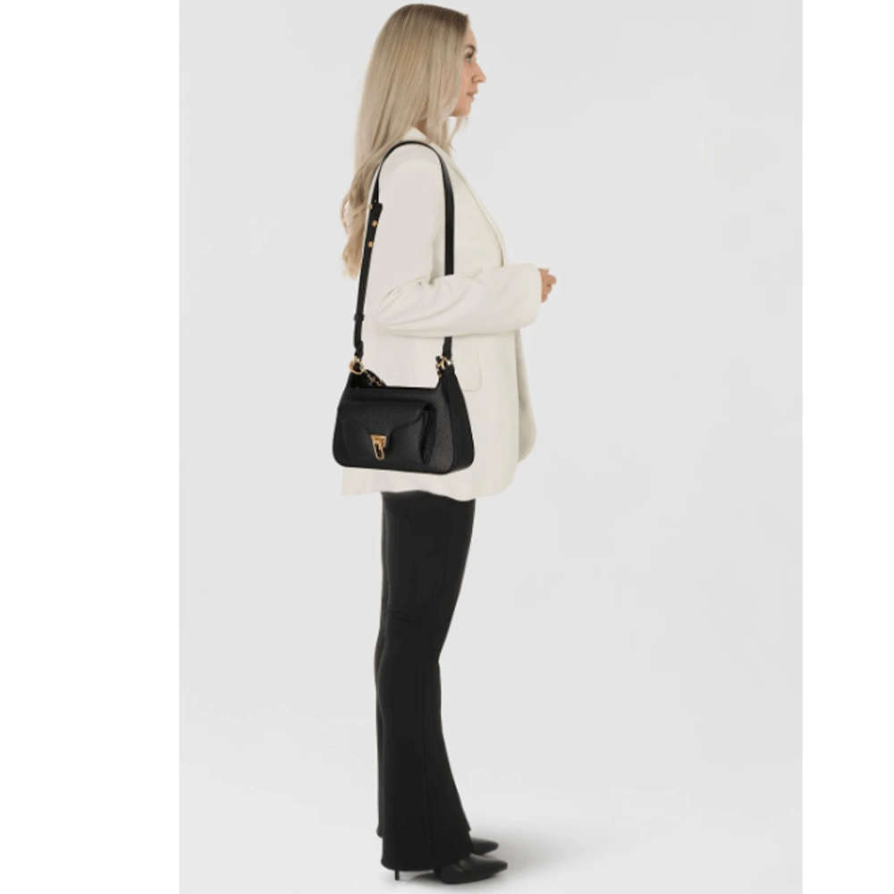 Borsa Donna a Spalla COCCINELLE in Pelle linea Beat Generation Small Colore Nero