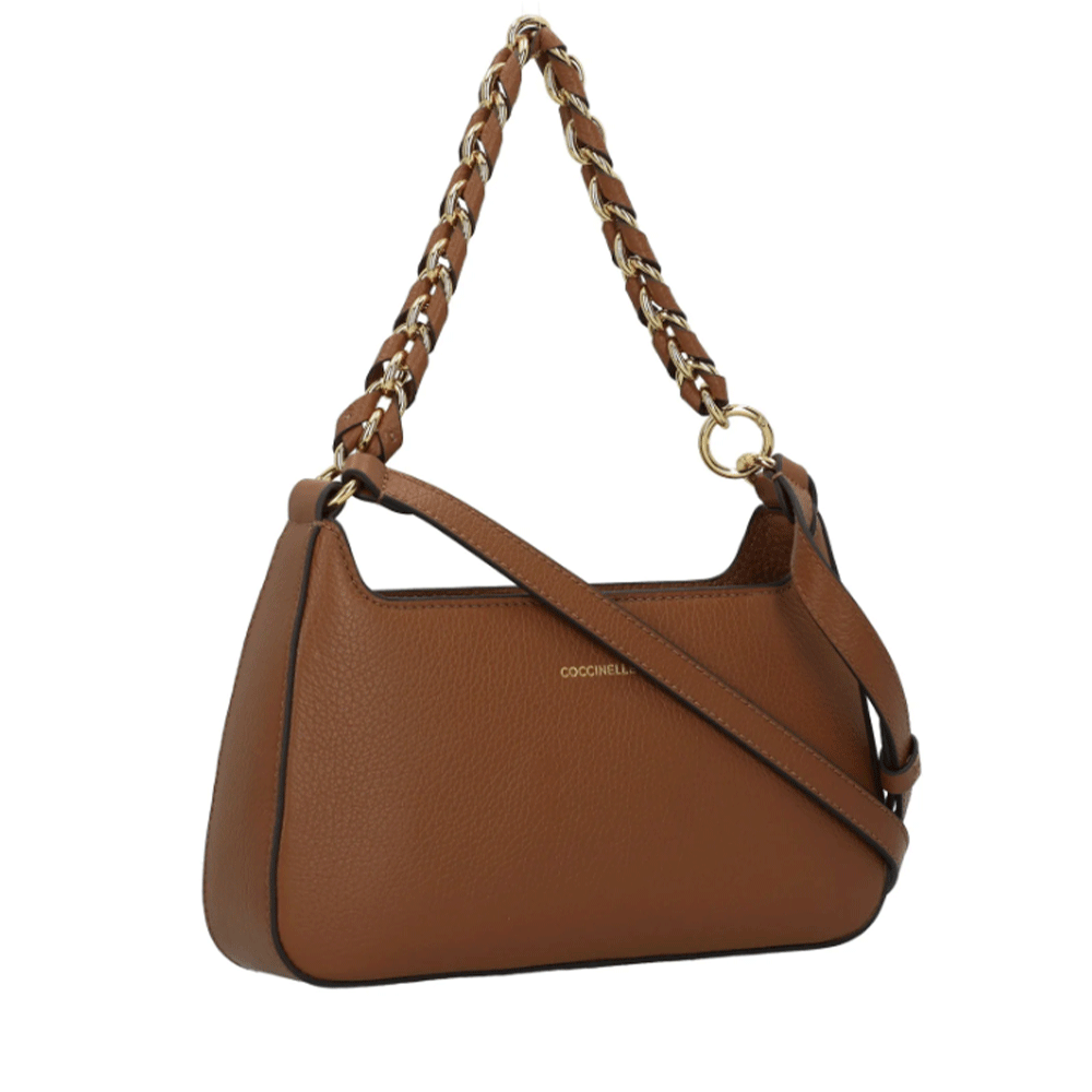 Borsa Donna a Spalla COCCINELLE in Pelle linea Beat Generation Small Colore Cognac