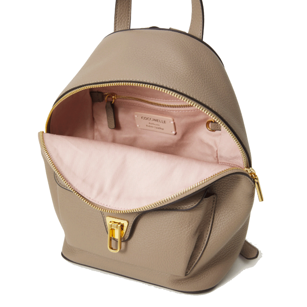 Zaino Donna COCCINELLE in Pelle Linea Beat Generation colore Warm Taupe