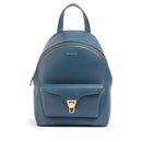 Großer Damen-Rucksack COCCINELLE aus Leder Modell Beat Generation in Deep Blue