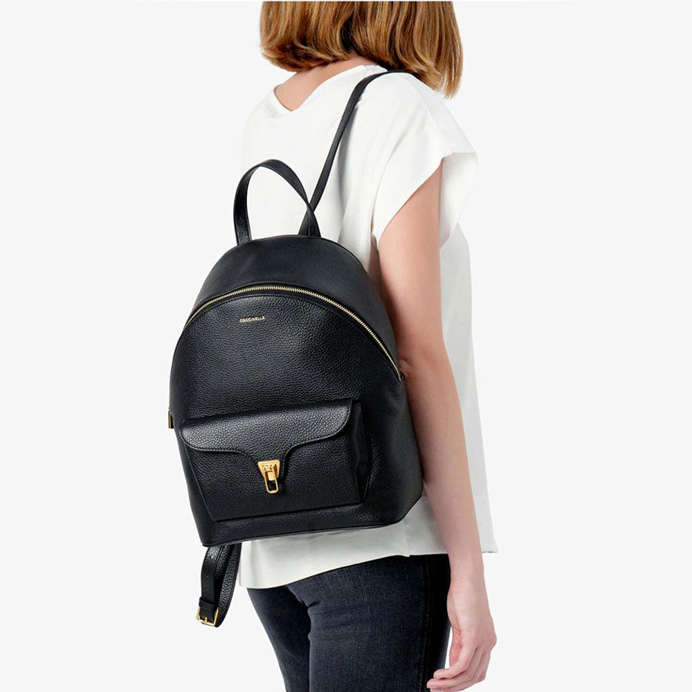 Zaino Donna COCCINELLE in Pelle Linea Beat Generation colore Deep Blue Misura Grande