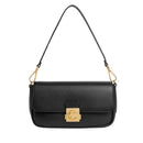 Damen-Schultertasche COCCINELLE aus genarbtem Leder Modell C-Me in Schwarz