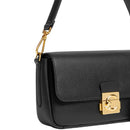 Damen-Schultertasche COCCINELLE aus genarbtem Leder Modell C-Me in Schwarz