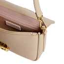 Damen-Schultertasche COCCINELLE aus genarbtem Leder Modell C-Me in Sandshell