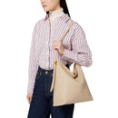 Women's Black Grained Leather Hobo Shoulder Bag COCCINELLE C-Me