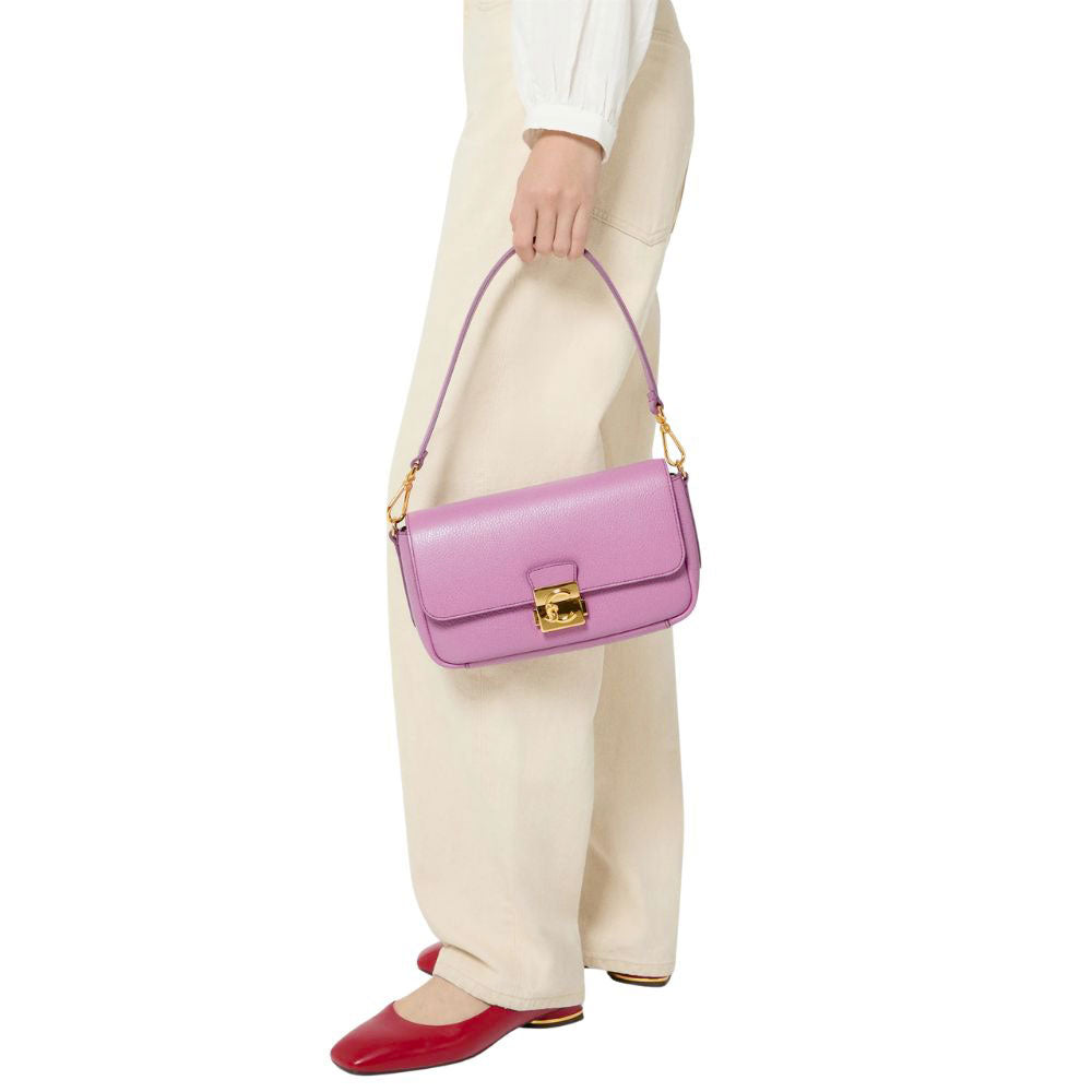 Borsa Donna a Spalla COCCINELLE in Pelle Martellata linea C-Me Colore Scarlet