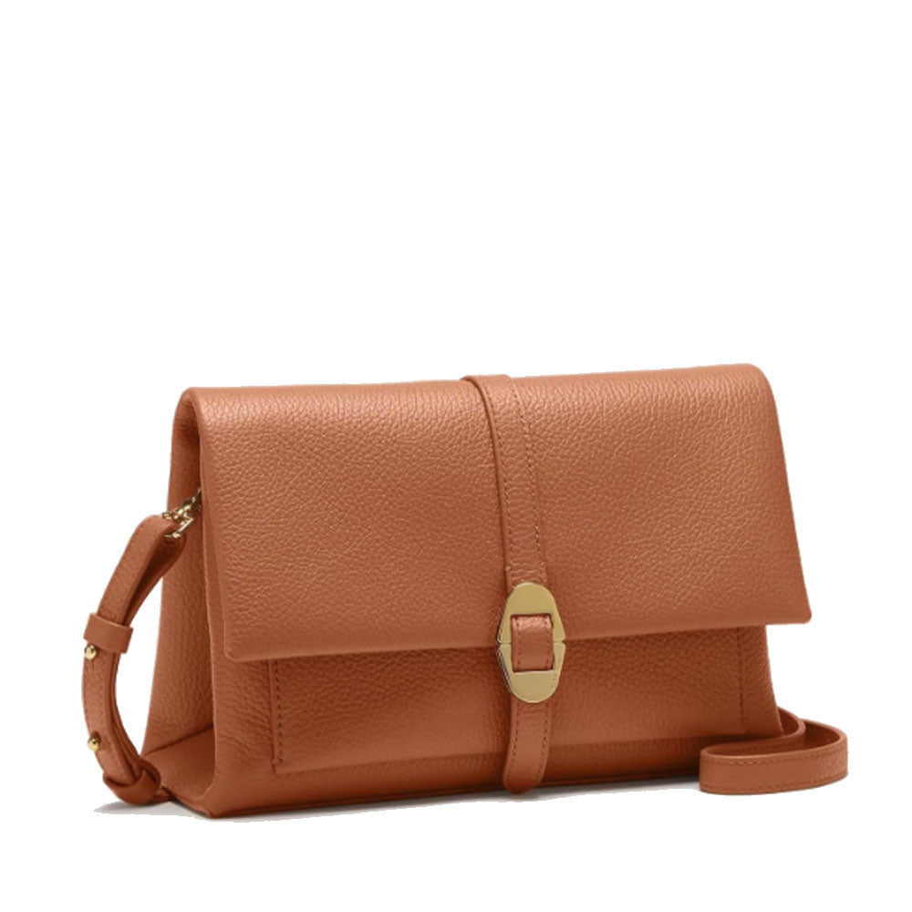 COCCINELLE Damen-Umhängetasche aus Leder der Dorian-Linie, Farbe Cuir