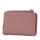 Portafoglio Donna Piatto COCCINELLE in Pelle Winter Rose Linea Metallic Soft