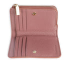 Portafoglio Donna Piatto COCCINELLE in Pelle Winter Rose Linea Metallic Soft