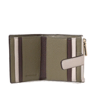 Portafoglio Donna COCCINELLE in Pelle Laurel Green - Lambskin White - Fondant Brown Linea Metallic Tricolor