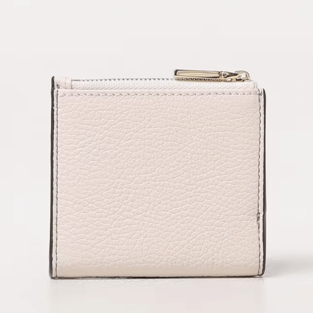 Portafoglio Donna COCCINELLE in Pelle Laurel Green - Lambskin White - Fondant Brown Linea Metallic Tricolor