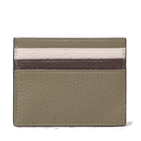 Portacarte Donna COCCINELLE in Pelle Laurel Green - Lambskin White - Fondant Brown Linea Metallic Tricolor