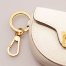 COCCINELLE Damen Leder Schlüsselanhänger, Beat Line, Coconut Milk Color