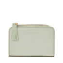 Portafoglio Donna Piatto COCCINELLE in Pelle Colore Celadon Green Linea Tassel