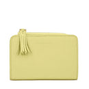 Portafoglio Donna Piatto COCCINELLE in Pelle Colore Lime Wash Linea Tassel
