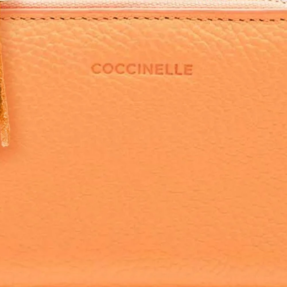 Portafoglio Donna Piatto COCCINELLE in Pelle Colore Sunrise Linea Tassel