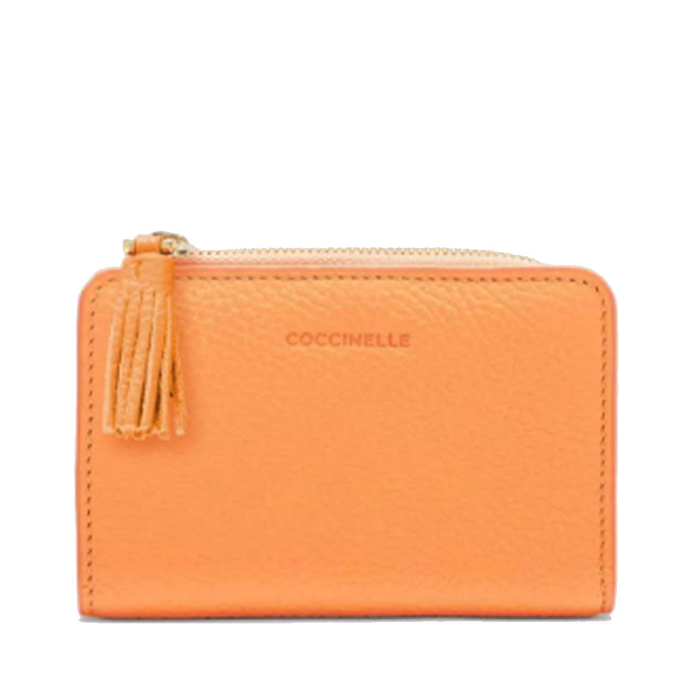 Portafoglio Donna Piatto COCCINELLE in Pelle Colore Sunrise Linea Tassel