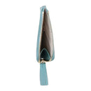 Portacarte Donna COCCINELLE in Pelle Colore Artic Blue Linea Tassel