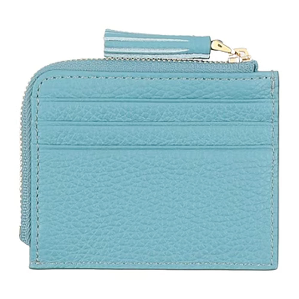 Portacarte Donna COCCINELLE in Pelle Colore Artic Blue Linea Tassel