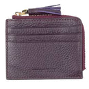 Portacarte Donna COCCINELLE in Pelle Colore Prune Linea Tassel