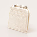 COCCINELLE Damen Kartenetui aus Leder Farbe Coconut Milk Tassel Line