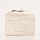 COCCINELLE Damen Kartenetui aus Leder Farbe Coconut Milk Tassel Line