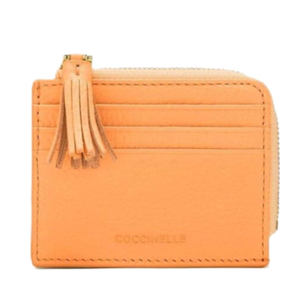 Portacarte Donna COCCINELLE in Pelle Colore Sunrise Linea Tassel
