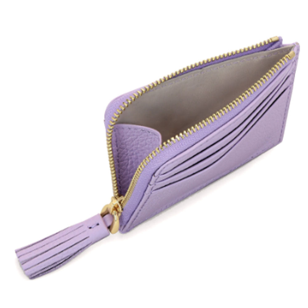 Portacarte Donna COCCINELLE in Pelle Colore Lavender Linea Tassel