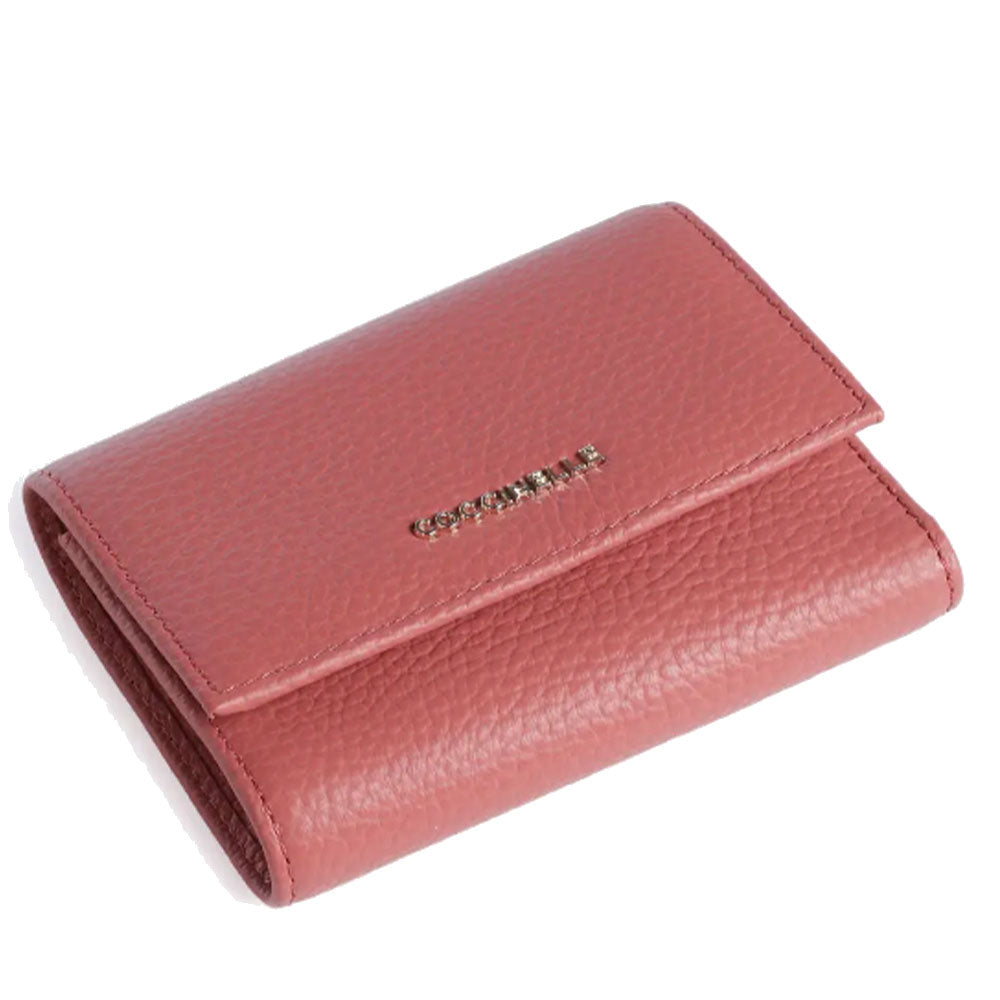 Portafoglio Donna Piccolo COCCINELLE in Pelle Colore Pot Linea Metallic Soft