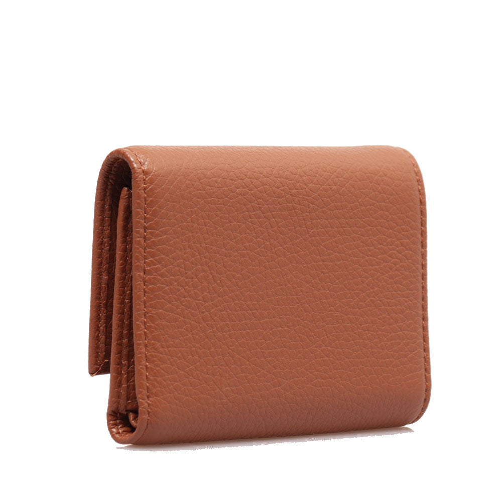 Portafoglio Donna Piccolo COCCINELLE in Pelle Colore Brule Linea Metallic Soft
