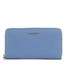 Portafoglio Donna COCCINELLE Zip Around in Pelle Azul Linea Metallic Soft