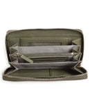 Portafoglio Donna COCCINELLE Zip Around in Pelle Laurel Green Linea Metallic Soft