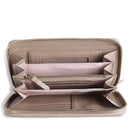 Portafoglio Donna COCCINELLE Zip Around in Pelle Warm Taupe Linea Metallic Soft