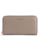 Portafoglio Donna COCCINELLE Zip Around in Pelle Warm Taupe Linea Metallic Soft