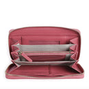 Portafoglio Donna COCCINELLE Zip Around in Pelle Rosewood Linea Metallic Soft